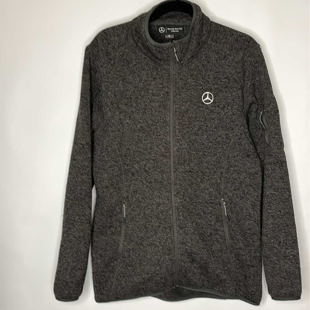 Mercedes-Benz Gray Zip-Up Better than Sweater size XL